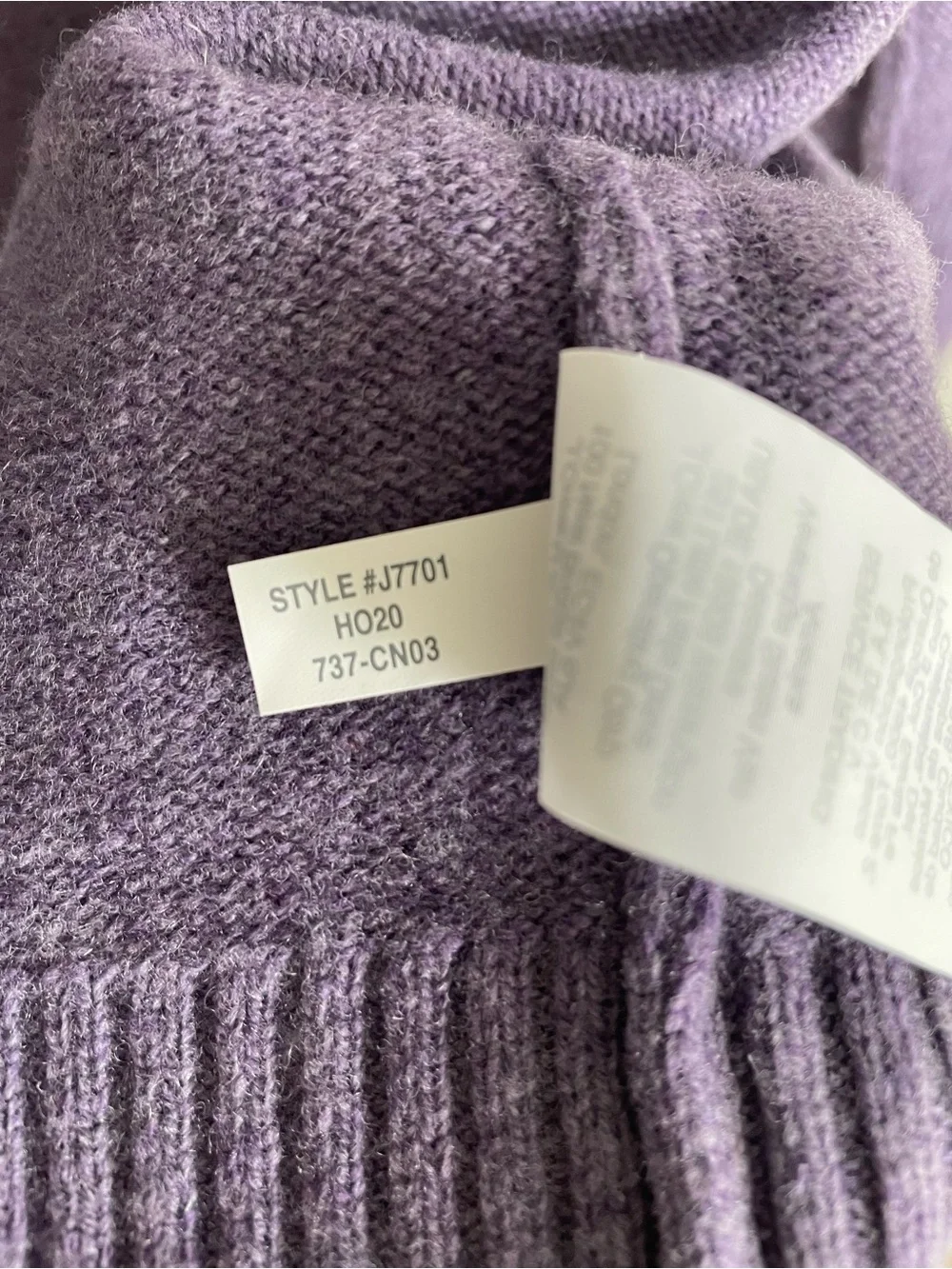 J. Crew Rugged Merino Wool Blend Heathered Purple Crewneck Sweater Classic XL